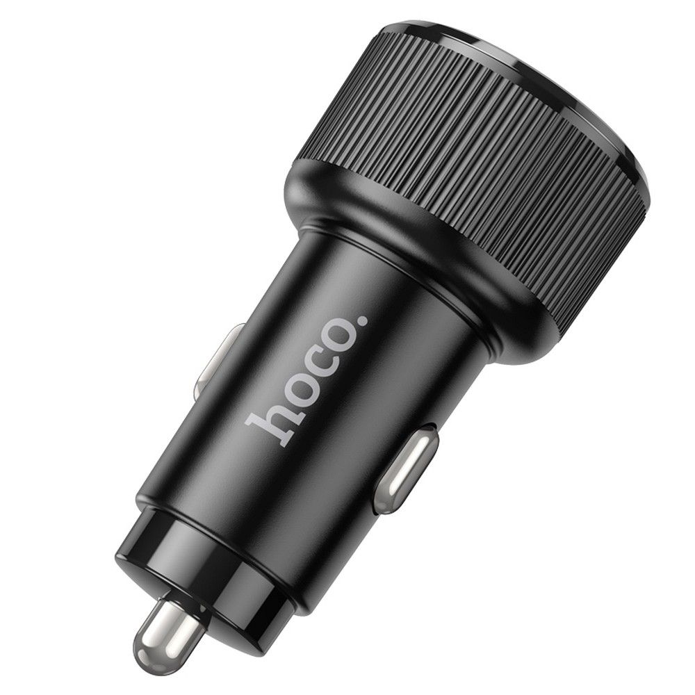 Auto-Ladegerät HOCO NZ14B, 50W, 3A, 2 x USB-C, Schwarz