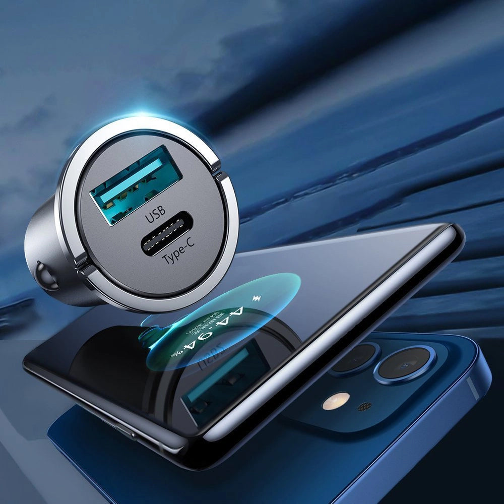 Auto-Ladegerät Joyroom C-A35, 45W, 5A, 1 x USB-A - 1 x USB-C, Grau
