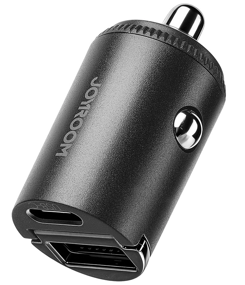Auto-Ladegerät Joyroom JR-CCN18, 65W, 1 x USB-A - 1 x USB-C, Schwarz