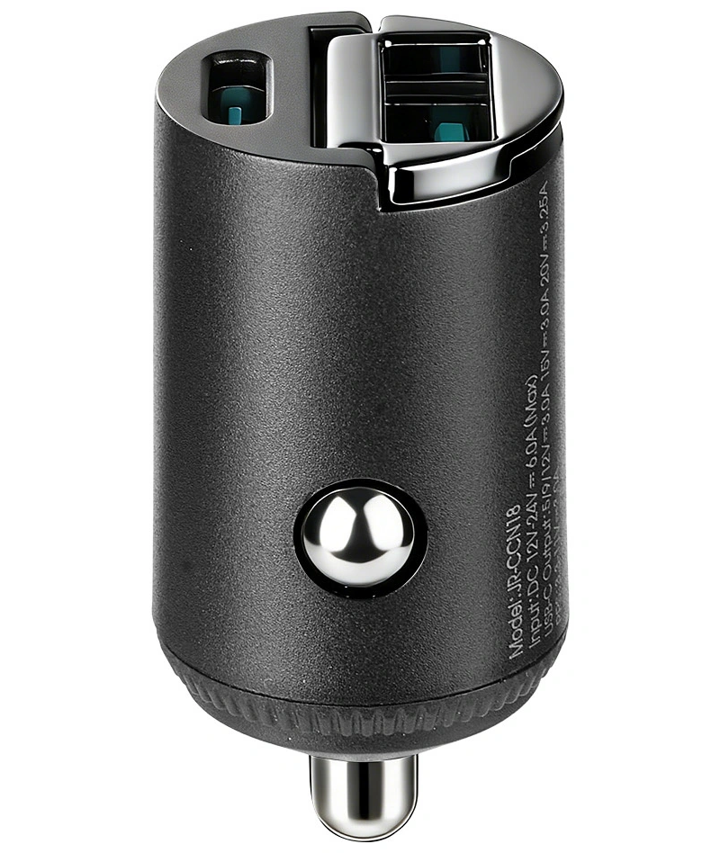 Auto-Ladegerät Joyroom JR-CCN18, 65W, 1 x USB-A - 1 x USB-C, Schwarz