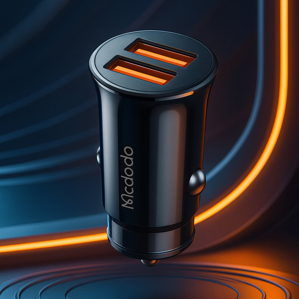 Auto-Ladegerät McDodo CC-6602, 12W, 2.4A, 2 x USB-A, Schwarz