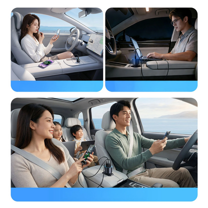 Orico HyperDrive Auto-Ladegerät, 165W, 5A, 1 x USB-A - 2 x USB-C, Schwarz