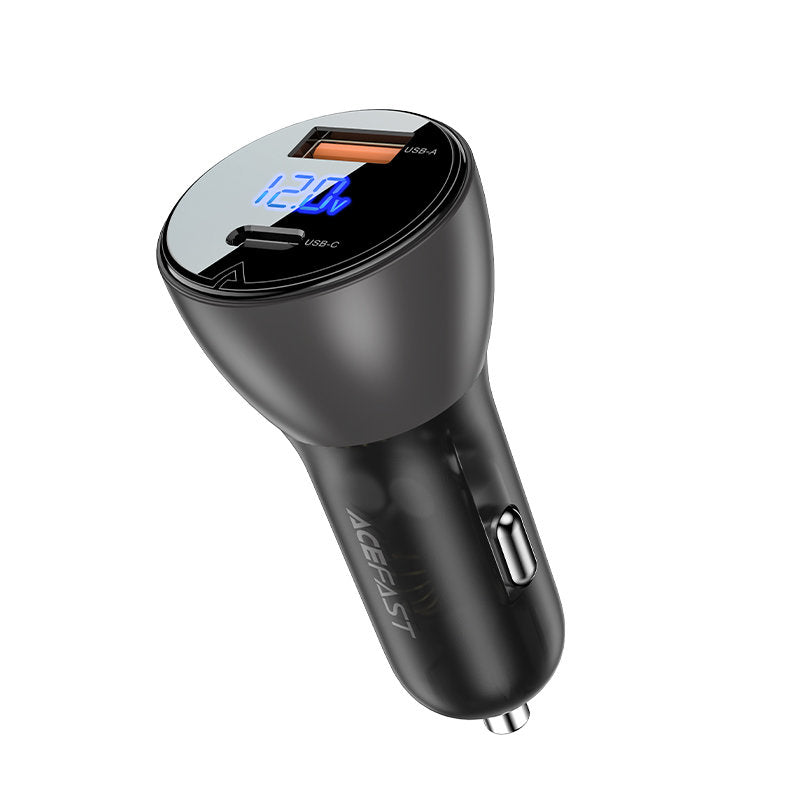 Acefast Auto-Ladegerät B6, 63W, 3,6A, 1 x USB-A - 1 x USB-C, Schwarz