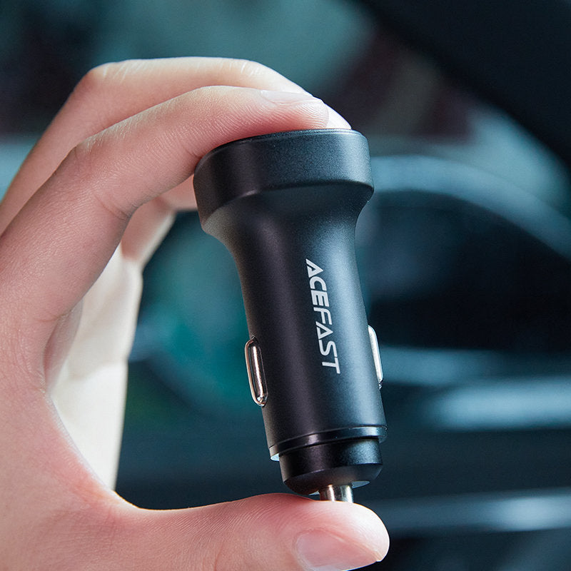 Auto-Ladegerät Acefast B2, 72W, 3A, 2 x USB-C, Schwarz