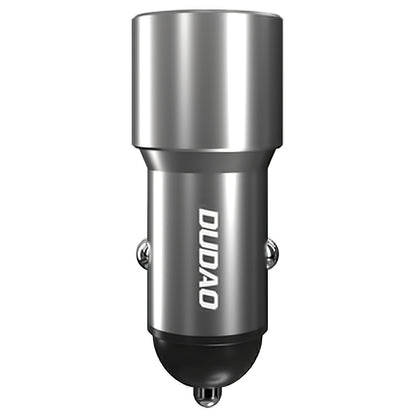 USB-Auto-Ladegerät Dudao R4PQ, 1 x USB - 1 x USB Typ-C, 22,5 W, Quick Charge - Power Delivery, Grau