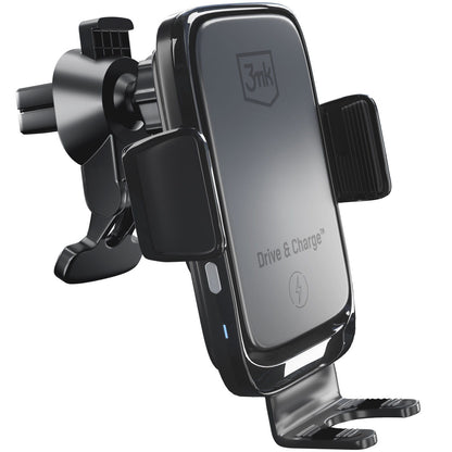 3MK Drive & Charge Wireless KFZ-Halterung | 15W | Automatische Klemmen | Schwarz