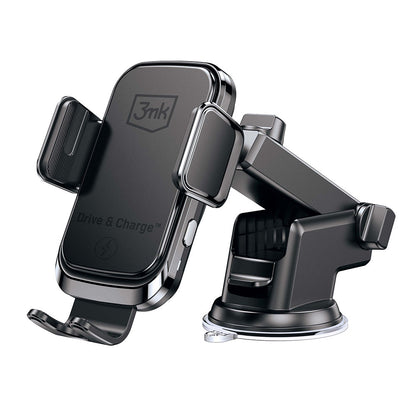 3MK Drive & Charge Wireless KFZ-Halterung | 15W | Automatische Klemmen | Schwarz