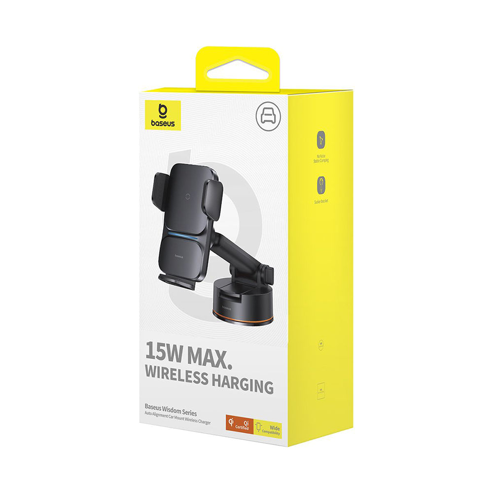 Baseus Wisdom Dash Kfz-Wireless-Ladegerät, 15W, 1.67A, Schwarz C40344901113-Z1