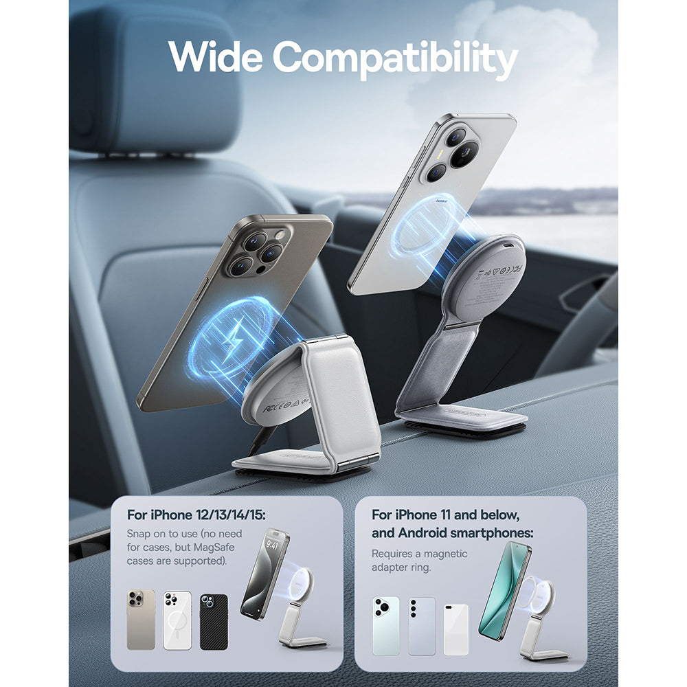 Auto Wireless Ladegerät Baseus PrimeTrip C02, 15W, 1.67A, Silber C40169003211-00