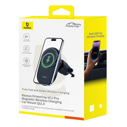 Baseus PrimeTrip VC1 Pro Kfz-Wireless-Ladegerät, 15W, 1.67A, Schwarz C40141000111-00