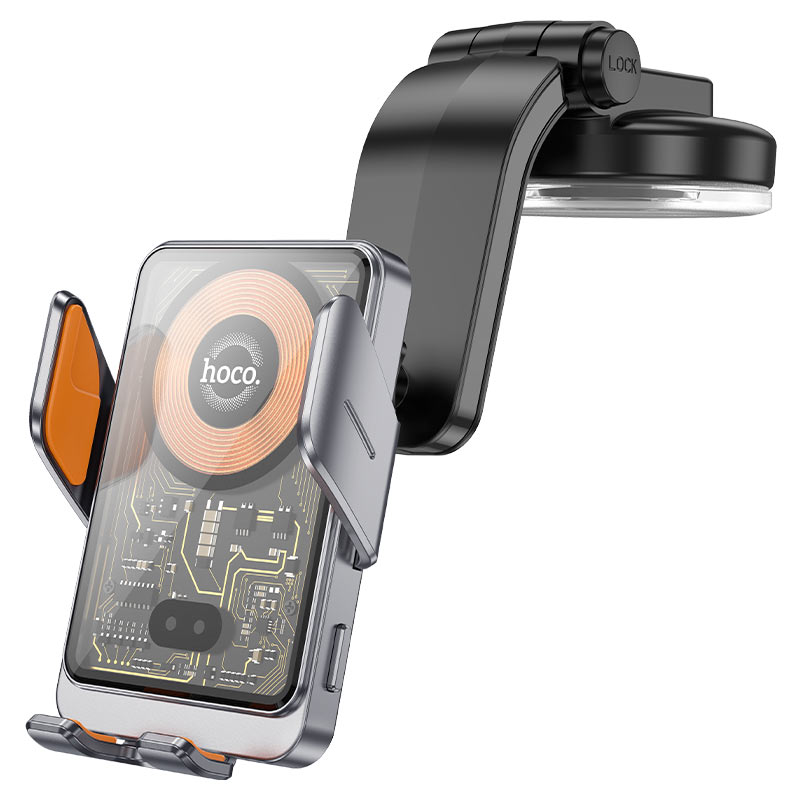 HOCO HW8 Wireless Car Charger, 15W, 1.67A, Black