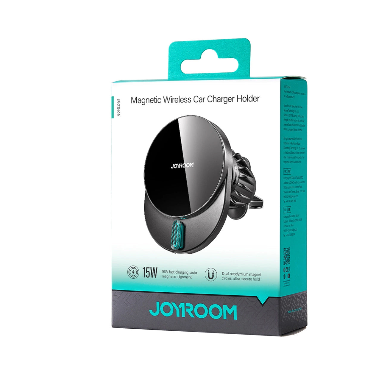 Joyroom JR-ZS409 Wireless Car Charger, 15W, 1.67A, Black