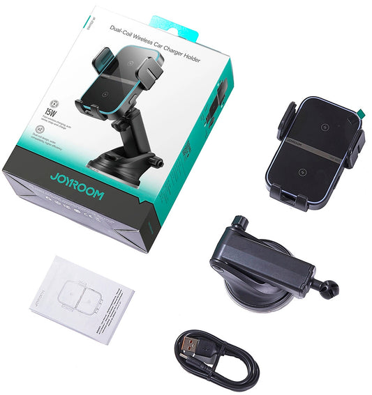 Kfz-Wireless-Ladegerät Joyroom JR-ZS246s, 15W, 1.67A, Schwarz