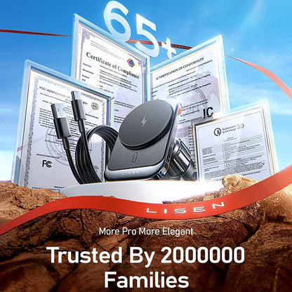 Lisen Auto Wireless Ladegerät, 15W, 1.67A, Schwarz YL0223070009