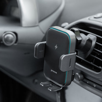 Proove Triple Clamp Pro Wireless Car Charger, 15W, 1.67A, Gray WHTP15010004