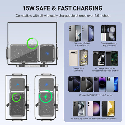 Kfz-Wireless-Ladegerät Techsuit SW1 ModoDock, 15W, 1.67A, Schwarz