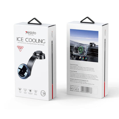 Yesido C311 Wireless Car Charger, 15W, 1.67A, Black