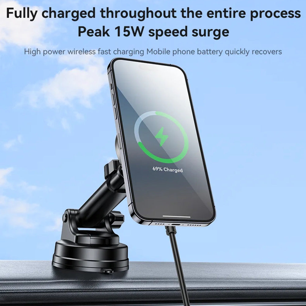Yesido C315 Wireless Car Charger, 15W, 1.67A, Black