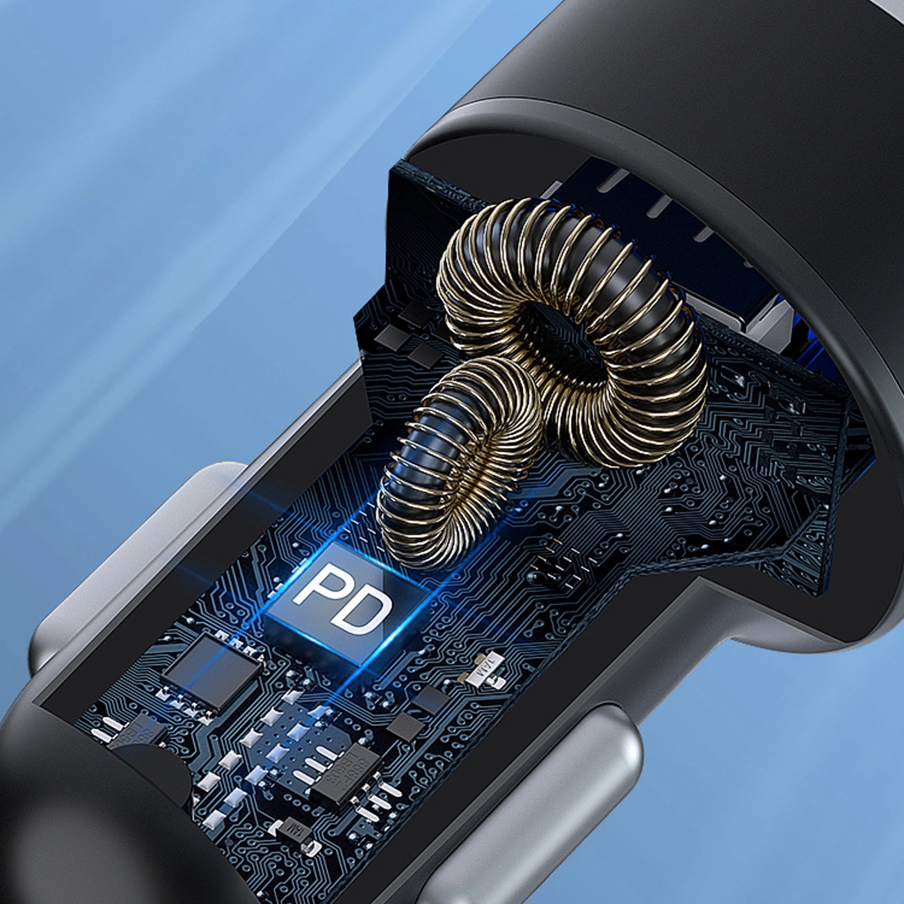 Autoladegerät WZK WDCCAC, 36W, 3A, 1 x USB-A - 1 x USB-C, Schwarz 