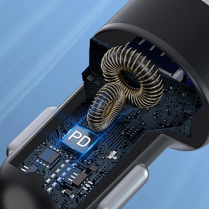 Autoladegerät WZK WDCCAC, 36W, 3A, 1 x USB-A - 1 x USB-C, Schwarz 