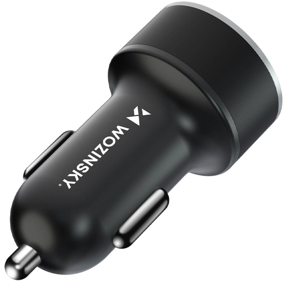 Autoladegerät WZK WDCCAC, 36W, 3A, 1 x USB-A - 1 x USB-C, Schwarz 
