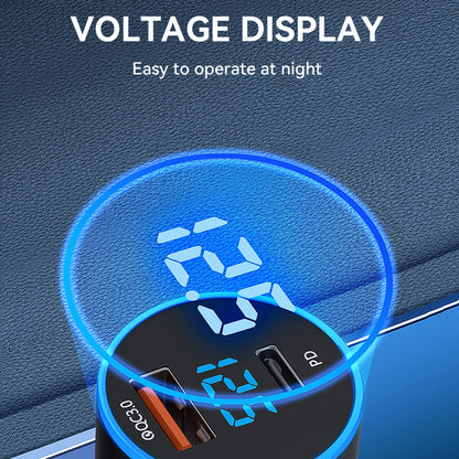 Autoladegerät WZK WDCCAC, 36W, 3A, 1 x USB-A - 1 x USB-C, Schwarz 