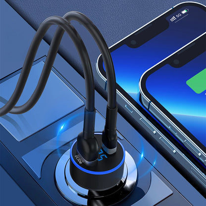 Autoladegerät WZK WDCCAC, 36W, 3A, 1 x USB-A - 1 x USB-C, Schwarz 
