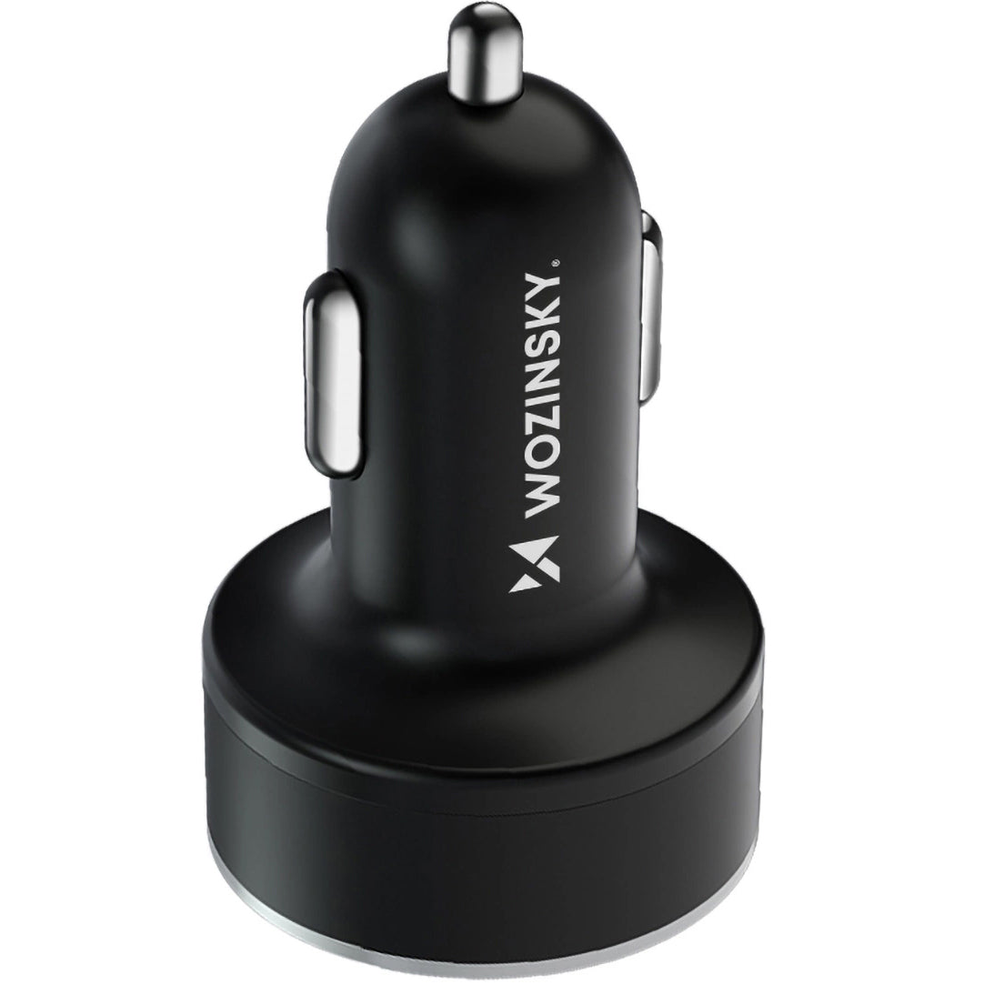 Car Charger WZK WDCCB, 50W, 3A, 2 x USB-A - 2 x USB-C, Black 