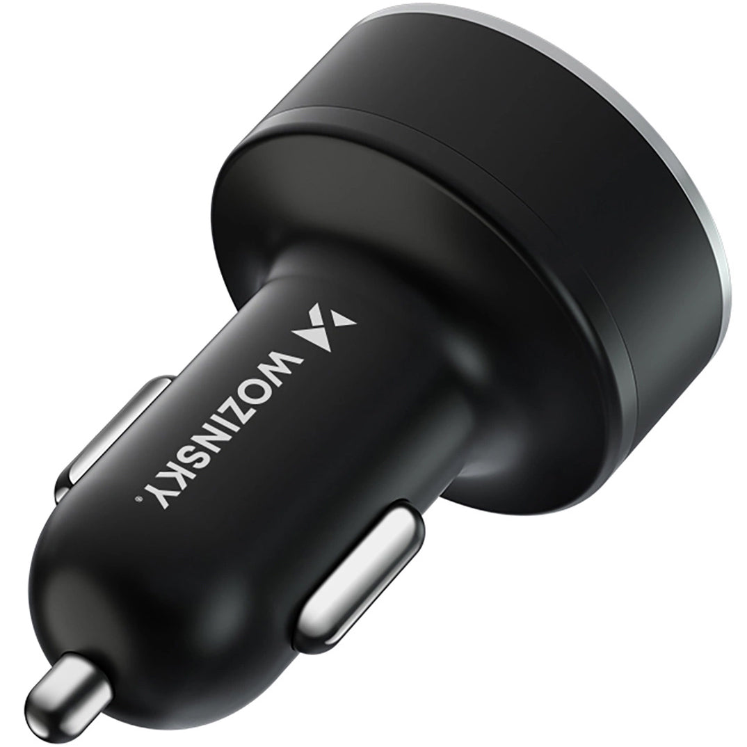 Car Charger WZK WDCCB, 50W, 3A, 2 x USB-A - 2 x USB-C, Black 