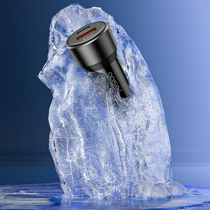 Auto-Ladegerät Yesido Y64, 50W, 3A, 1 x USB-A - 1 x USB-C, Schwarz