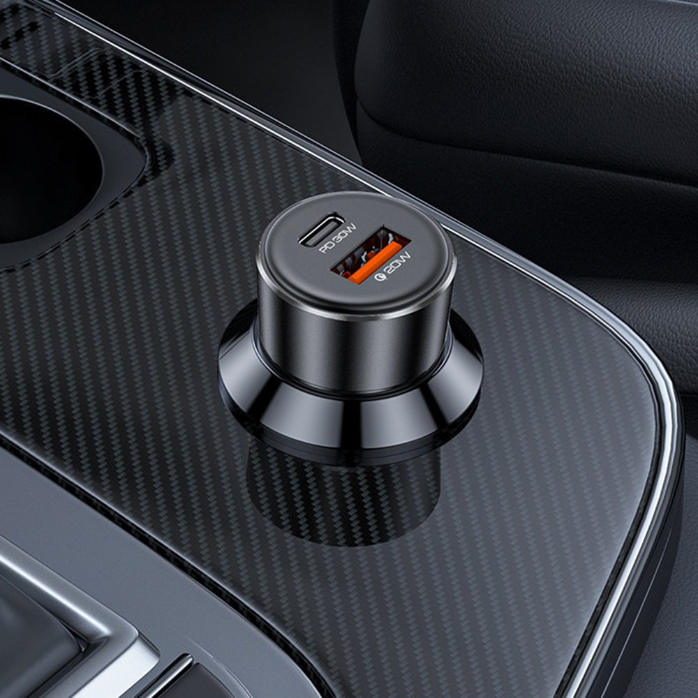 Auto-Ladegerät Yesido Y64, 50W, 3A, 1 x USB-A - 1 x USB-C, Schwarz