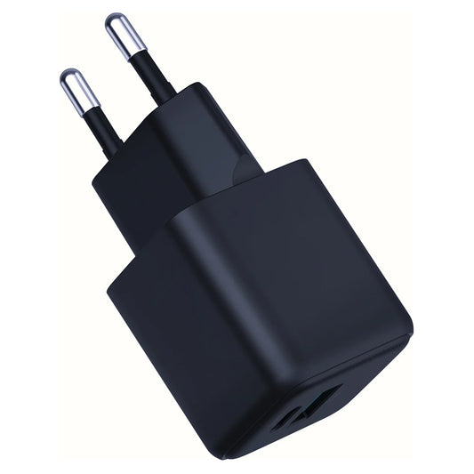 Netzladegerät 3MK Hyper, 20W, 3A, 1 x USB-A - 1 x USB-C, Schwarz