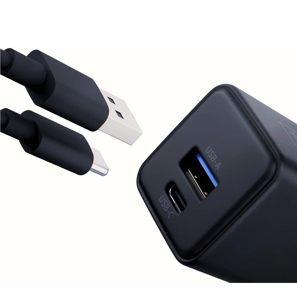 Netzladegerät 3MK Hyper, 20W, 3A, 1 x USB-A - 1 x USB-C, Schwarz