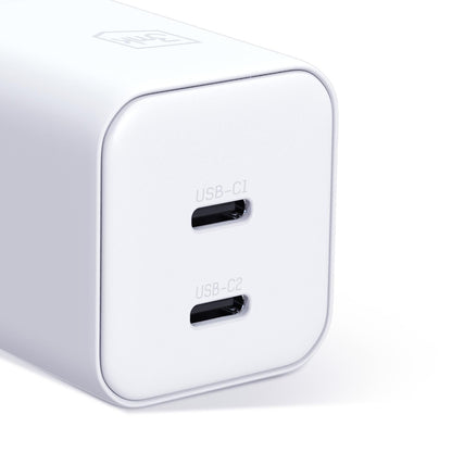 3MK Hyper Netzladegerät, 45W, 2 x USB-C, Weiß