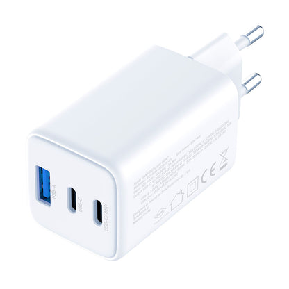 Netzladegerät 3MK Hyper, 65W, 3.25A, 1 x USB-A - 2 x USB-C, Weiß