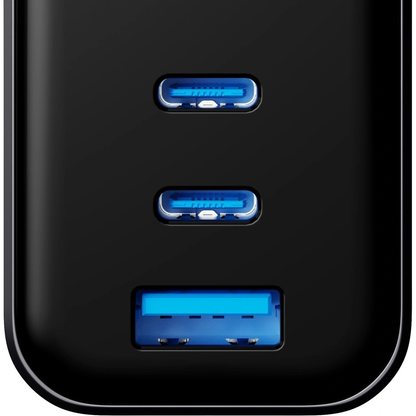 Netzteil 3MK InCharge Lumin Display, 67W, 5A, 1 x USB-A - 2 x USB-C, Schwarz