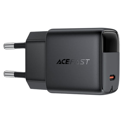 Acefast A115 Display Network Charger, 30W, 3A, 1 x USB-C, Black