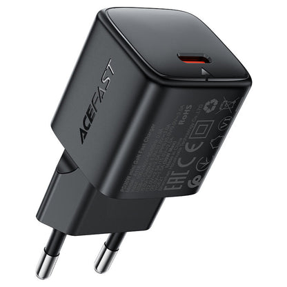 Netzladegerät Acefast A118, 30W, 3A, 1 x USB-C, Schwarz