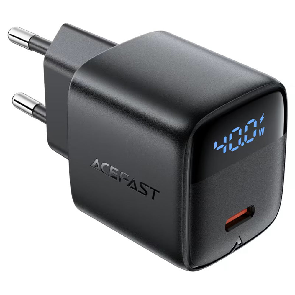 Acefast A135 Netzladegerät Display, 45W, 3A, 1 x USB-C, Schwarz