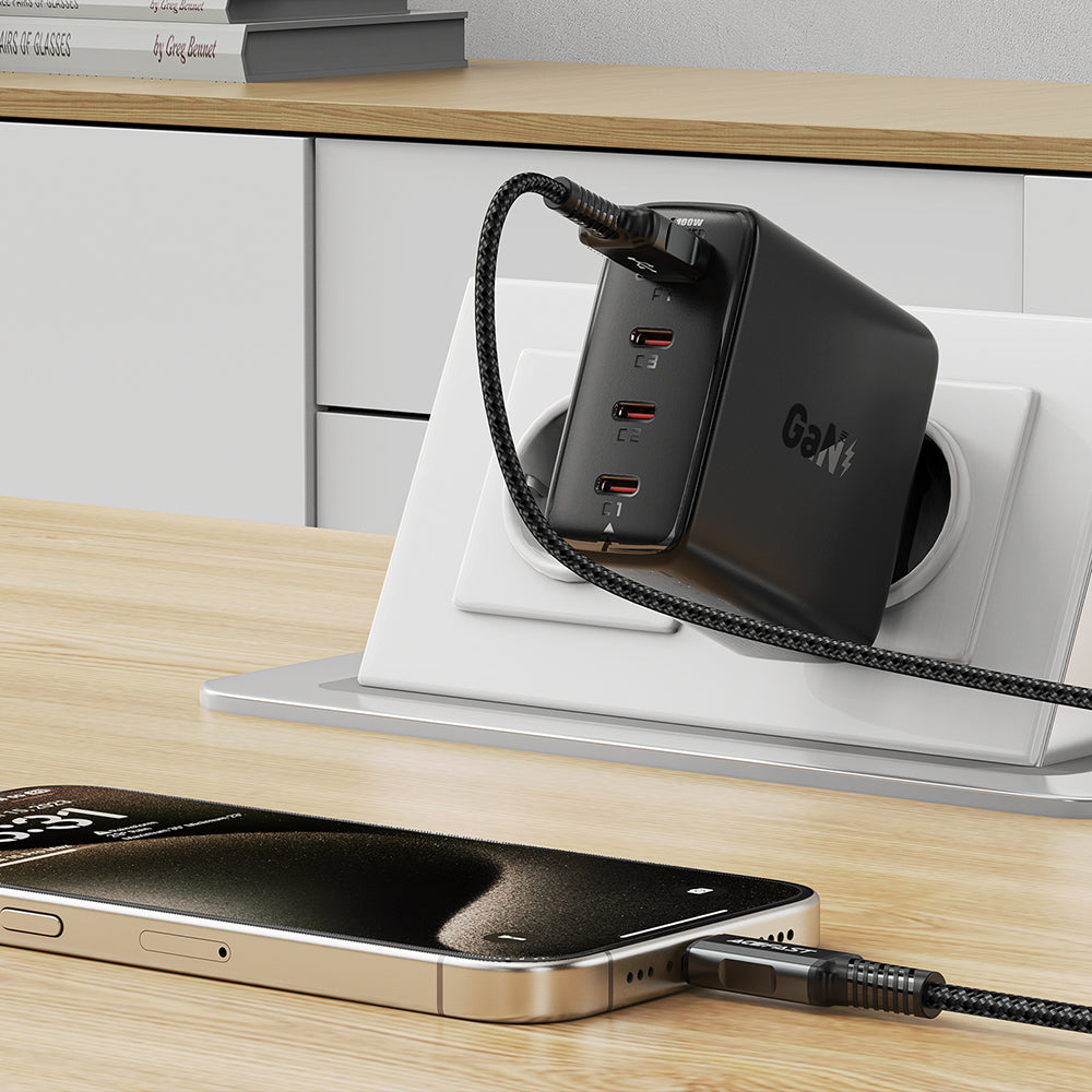 Netzladegerät Acefast A94, 100W, 5A, 1 x USB-A - 3 x USB-C, Schwarz