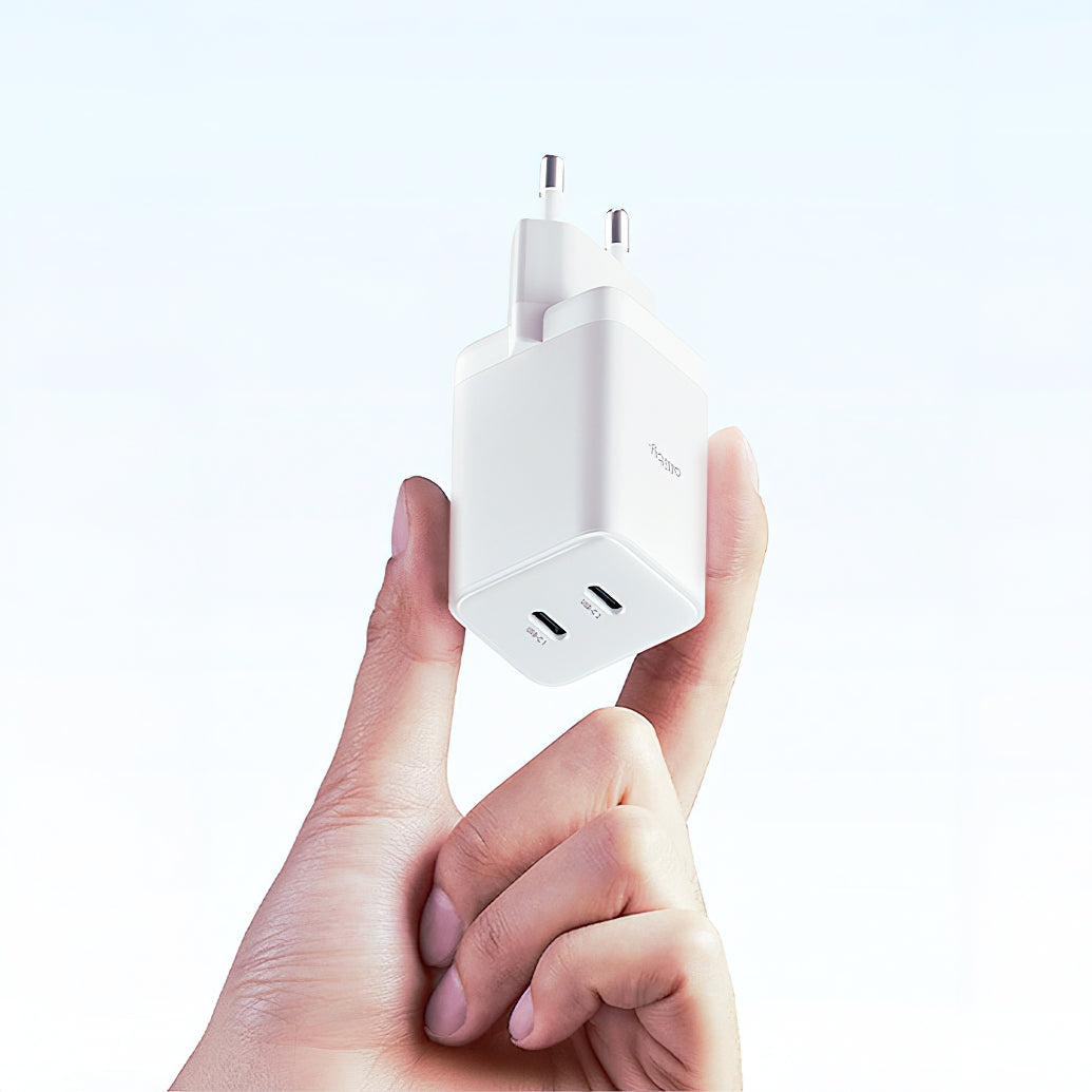 Netzladegerät Allity. ATC-01-45WCC Fast, 45W, 3A, 2 x USB-C, Weiß