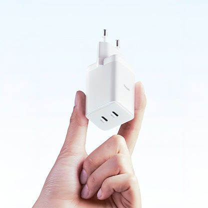 Netzladegerät Allity. ATC-01-45WCC Fast, 45W, 3A, 2 x USB-C, Weiß