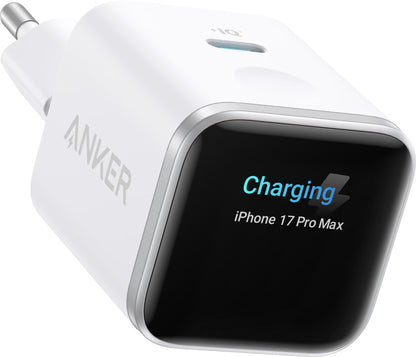 Anker Nano Display Netzladegerät, 45W, 3A, 1 x USB-C, Weiß A121DG21