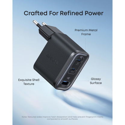 Anker Nano Netzladegerät, 70W, 3.5A, 1 x USB-A - 2 x USB-C, Schwarz A121AL11