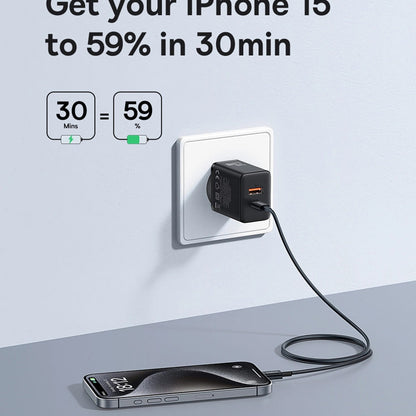 Baseus Cube Netzladegerät, 20W, 3A, 1 x USB-A - 1 x USB-C, Schwarz P10111403113-00