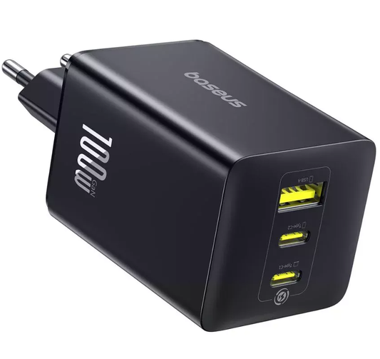 Netzladegerät Baseus EnerFill FE11, 100W, 5A, 1 x USB-A - 2 x USB-C, Grau P10182102123