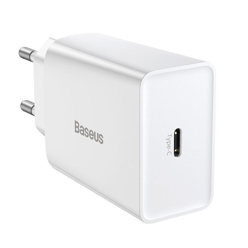Netzladegerät Baseus Speed Mini, 20W, 3A, 1 x USB-C, Weiß CCFS-SN02