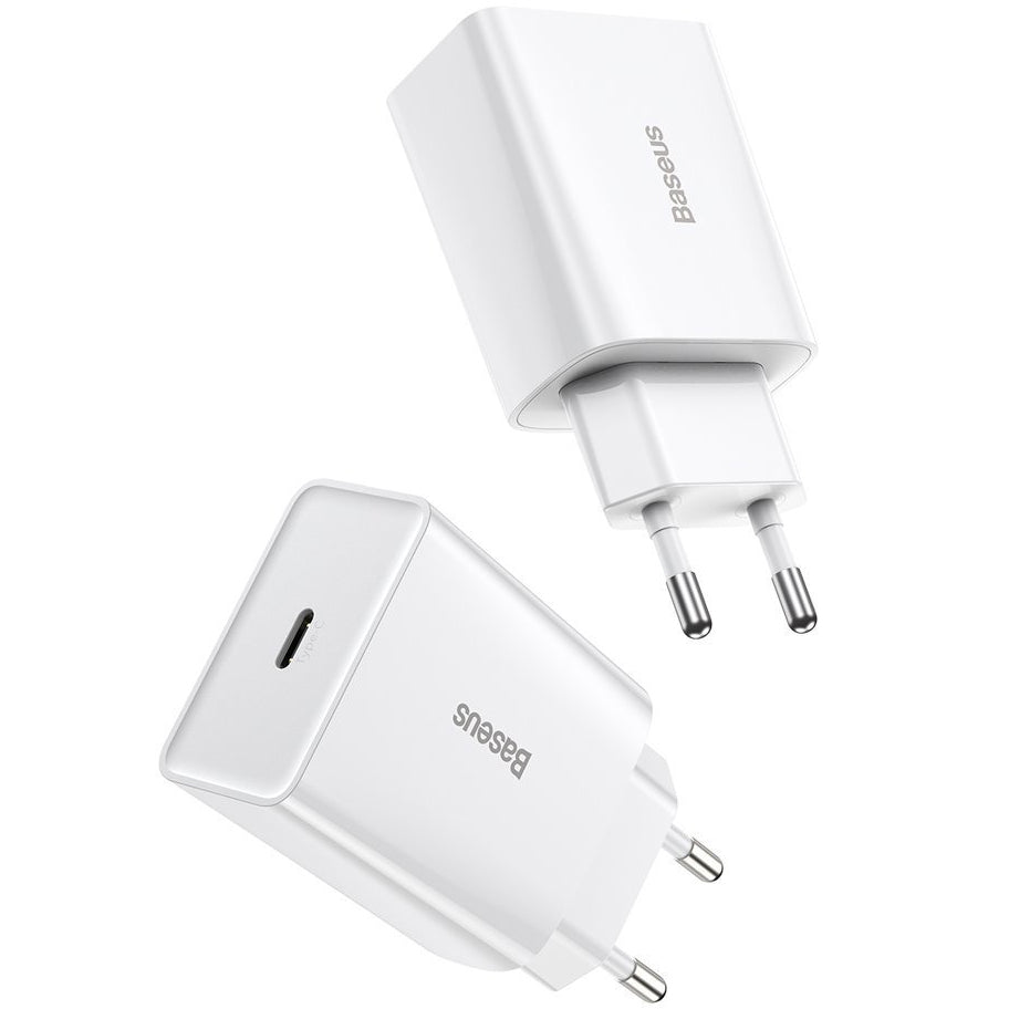 Netzladegerät Baseus Speed Mini, 20W, 3A, 1 x USB-C, Weiß CCFS-SN02