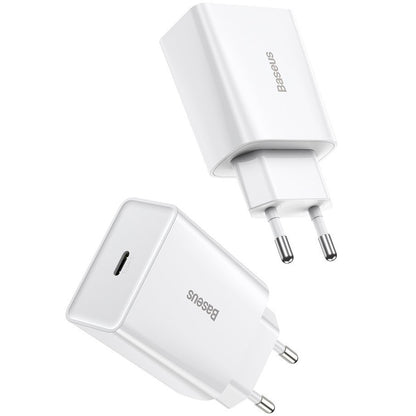 Netzladegerät Baseus Speed Mini, 20W, 3A, 1 x USB-C, Weiß CCFS-SN02