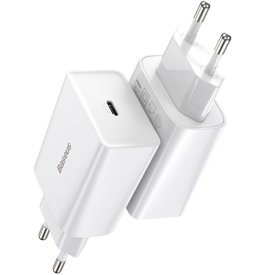 Netzladegerät Baseus Speed Mini, 20W, 3A, 1 x USB-C, Weiß CCFS-SN02